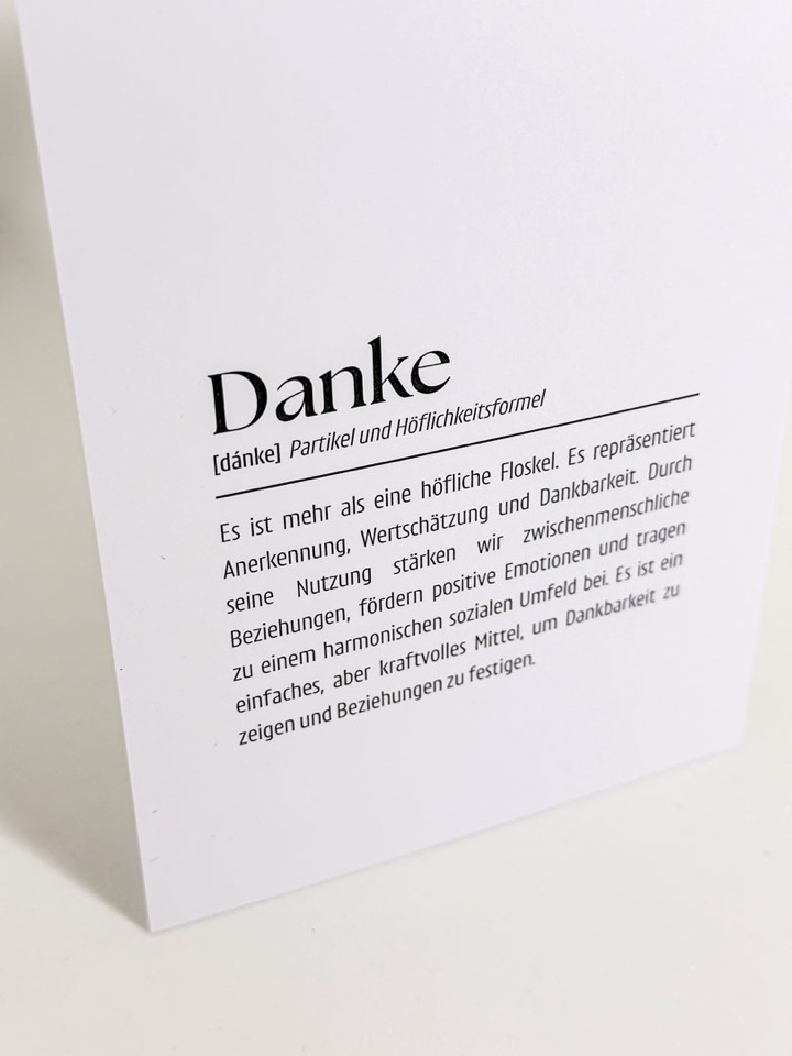 Danke Karte Detailansicht