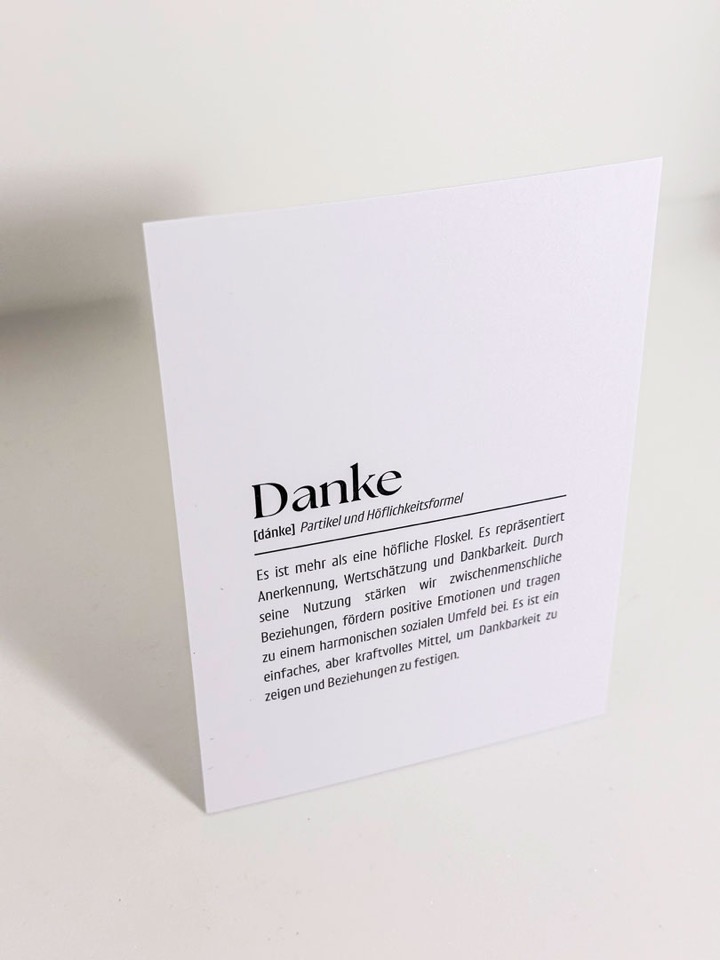 Danke Karte Detailansicht