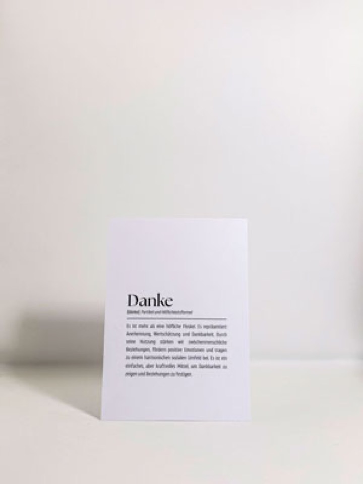 Danke Karte Detailansicht