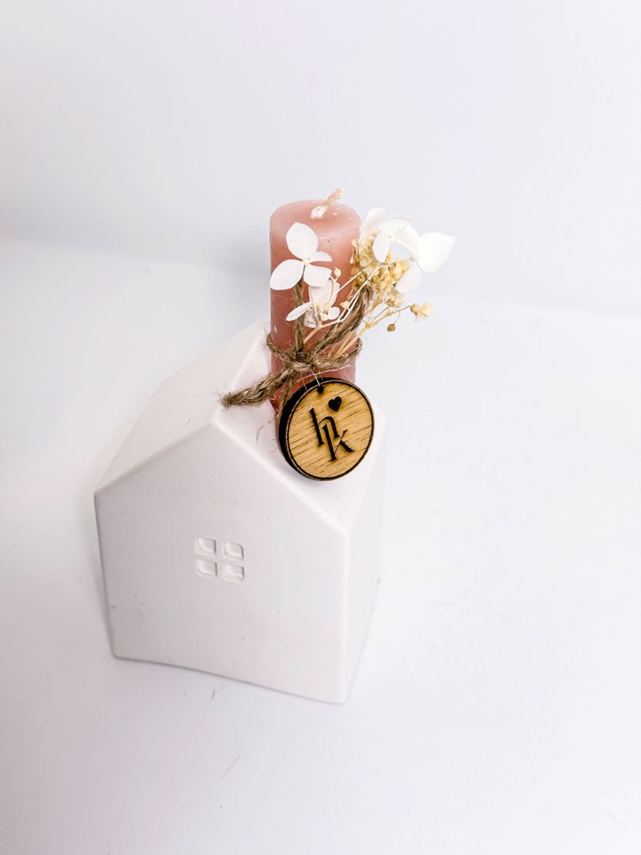 Kerzenhalter Haus Detailansicht