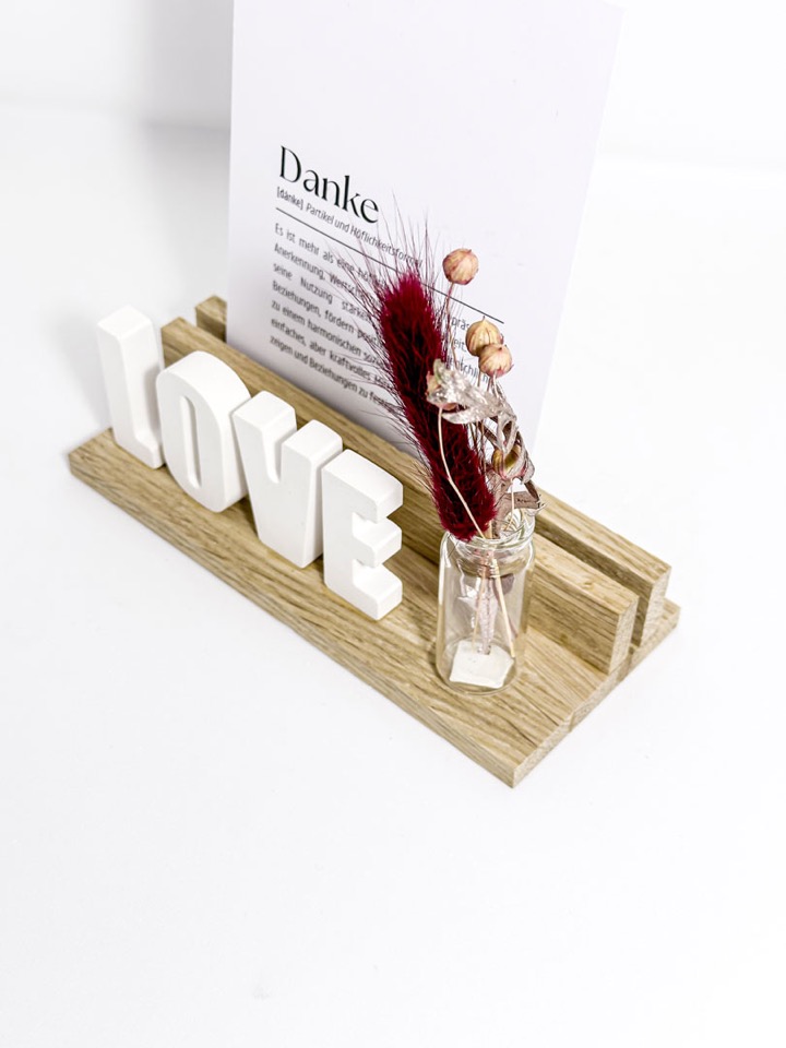 Love Kartenständer Detailansicht