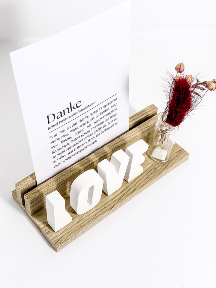 Love Kartenständer Detailansicht